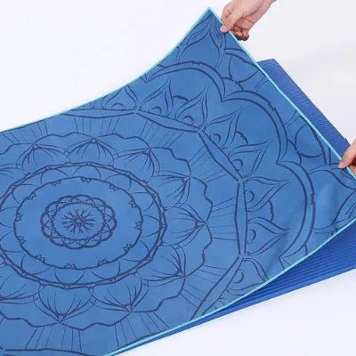 YogaPrintMat™ - Mandala Bleu - Vitalité Yoga