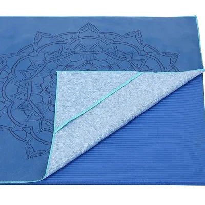 YogaPrintMat™ - Mandala Bleu - Vitalité Yoga