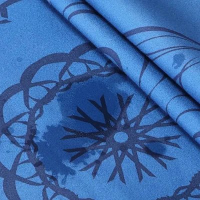 YogaPrintMat™ - Mandala Bleu - Vitalité Yoga